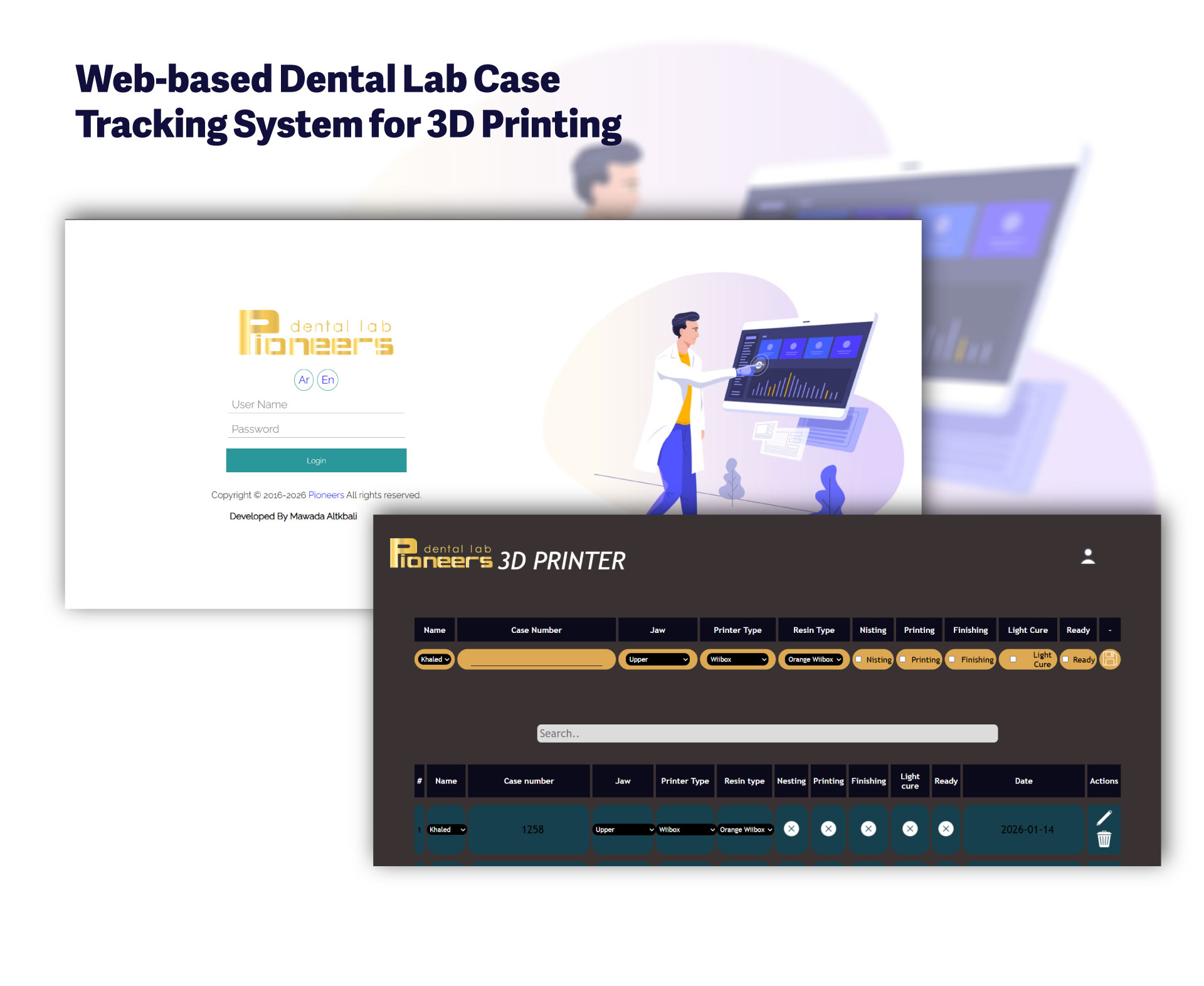 3D printing tracking system